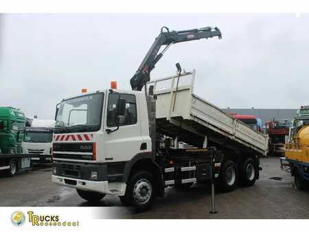 DAF CF 85 Kipper 6x4 + SPRING + EURO 1 + HIAB 099 + Manuel + BE apk