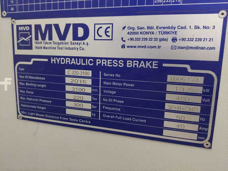 Altri 2016 MVD C220-3100 press brake (2pieces) (9)