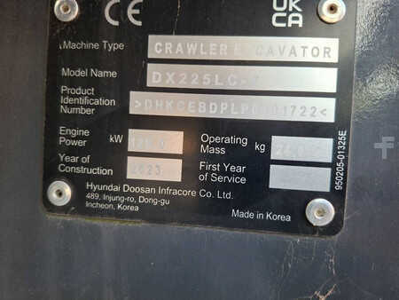 Rupsgraafmachines 2023 DEVELON DX 225 LC-7 (6)