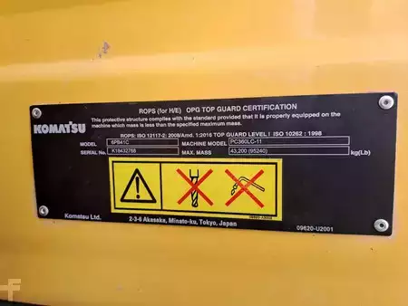 Kedjegraver 2018 Komatsu PC360LC-11 (17m Longreach + Full Topcon 3D GPS) (12)