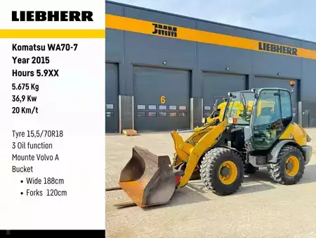 Kolové nakladače 2015 Komatsu WA 70-7 (1)
