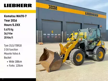 Kolové nakladače 2016 Komatsu WA70-7 (1)