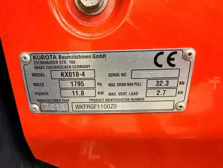 Minigraver 2018 Kubota KX018-4 KX018-4 (12)