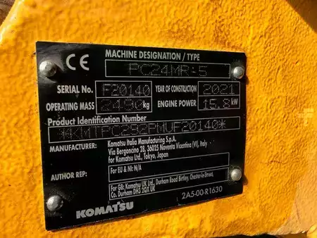 Mini pelle 2021 Komatsu PC24MR5 (24)