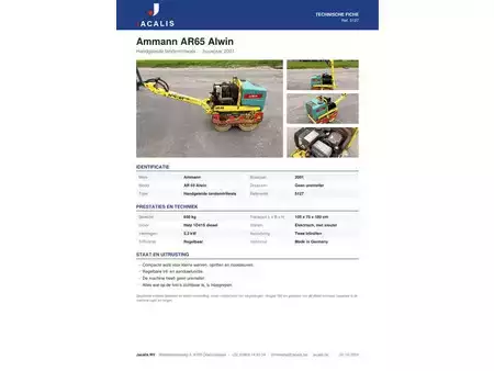Compacteur tandem 2001 Ammann AR 65 Alwin (14)