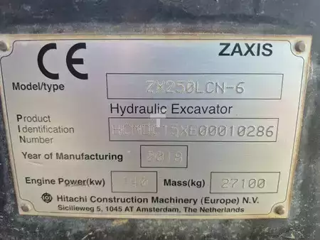 Rupsgraafmachines 2018 Hitachi ZX250LCN-6 (21)