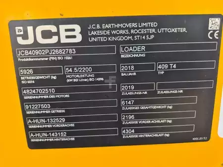 Starrer Baggerlader 2019 JCB 409 T4 (17)