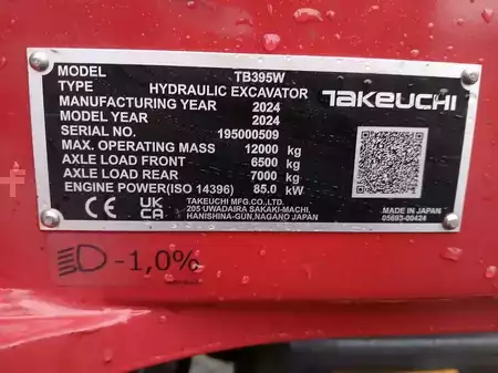 Mobiele graafmachines 2024 Takeuchi TB395W (21)