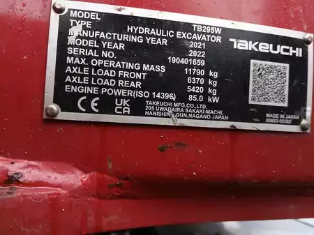 Mobiele graafmachines 2022 Takeuchi TB295W (14)