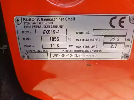 Telakaivinkoneet  2014 Kubota KX019-4 (9)