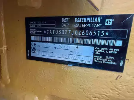 Minigraafmachines 2025 Caterpillar 302.7 CR - pressure cabin! (30)