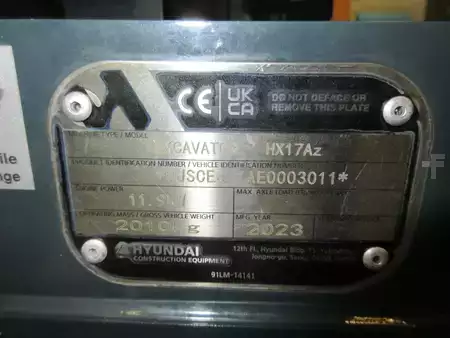 Mini kotrógép 2024 Hyundai HX17AZ (5)