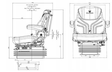 forklift seat  Grammer MSG95G/731 12V Zetor (2)
