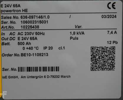 Nabíjet ostatní 2024  industrie automation Powertron HE E 24V / 65A (6)