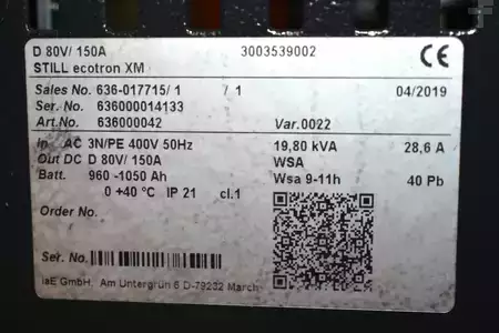 Lataa muut 2019  Still ecotron XM D 80 V/150 A (6)