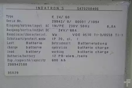 Зарядний пристрій інші 1994  industrie automation indatron S E 24/ 60 (6)