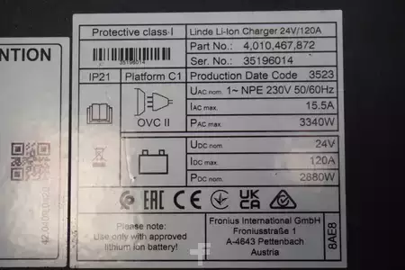 Lataa muut 2024  Fronius Linde Li-Ion Charger 24V/120A (6)