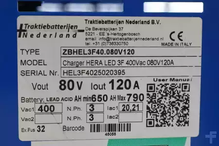 Three-phase - Trakiebatterijen Nederland BV HERA LED 3F 400VAC 080V120A (2)
