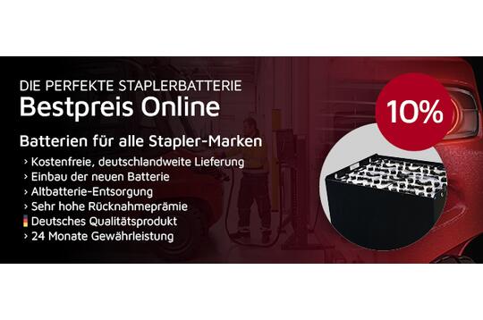Staplerbatterien: für alle Hersteller, deutschlandweit kostenlos geliefert