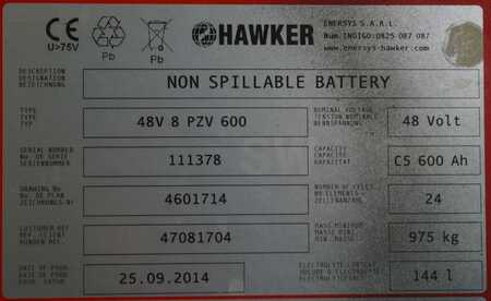 HAWKER 48 Volt 8 PzS 600 Ah