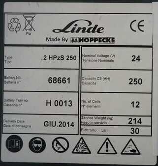 Plomo ácido 2014 HOPPECKE 24 Volt 2 PzS 250 Ah (5)