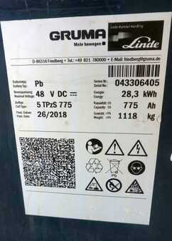 Lead Acid 2018 GRUMA 48 Volt 5 PzS 775 Ah (4)