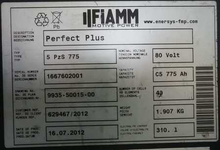 Plomo ácido 2012 FIAMM 80 Volt 5 PzS 775 Ah (5)