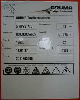 Plomo ácido 2017 GRUMA 48 Volt 5 PzS 775 Ah (5)