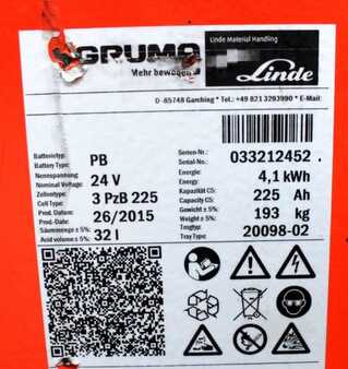 Lead Acid 2015 GRUMA 24 Volt 3 PzB 225 Ah (5)