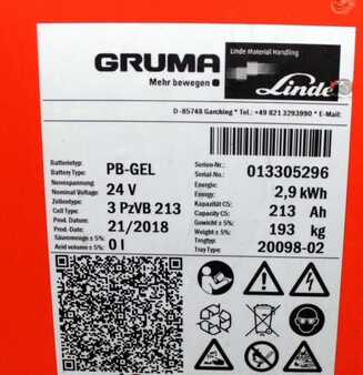 Plomo ácido 2018 GRUMA 24 Volt 3 PzV 213 Ah (5)