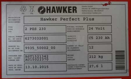 Plomo ácido 2015 HAWKER 24 Volt 2 PzS 230 Ah (5)