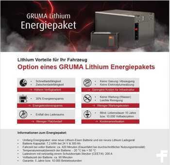 NEUES GRUMA LITHIUM ENERGIEPAKET 24 Volt 2 PzS 300 Ah