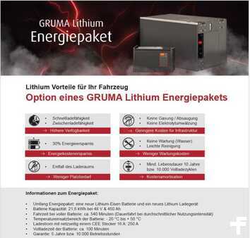 NEUES GRUMA LITHIUM ENERGIEPAKET 48 Volt 4 PzS 450 Ah