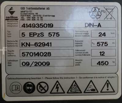 Lead Acid 2009 OEB 24 Volt 5 PzS 575 Ah (5)