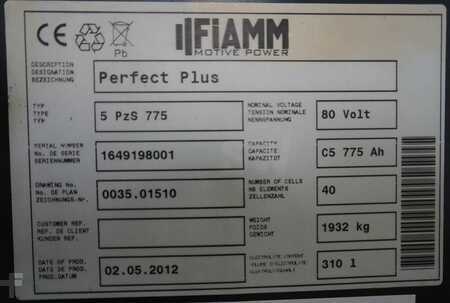 Lead Acid 2012 FIAMM 80 Volt 5 PzS 775 Ah (5)