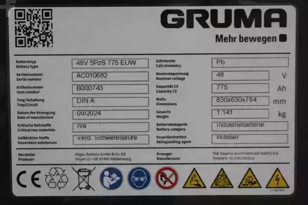 Свинцева кислота 2024  GRUMA 48 Volt 5 PzS 775 Ah (5)
