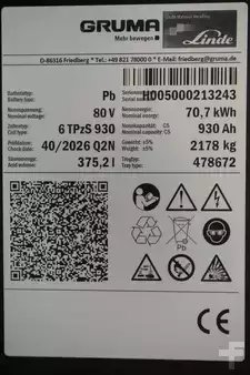 Lead Acid 2026  GRUMA 80 Volt 6 PzS 930 Ah (5)