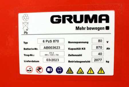 GRUMA 80 Volt 6 PzS 870 Ah