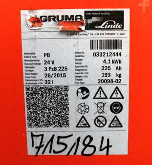 GRUMA 24 Volt 3 PzB 225 Ah