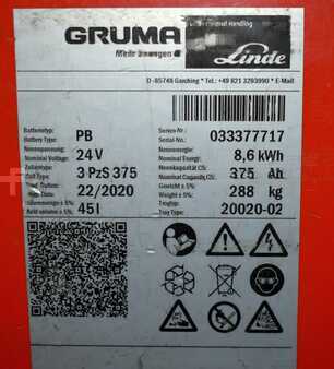 GRUMA 24 Volt 3 PzS 375 Ah