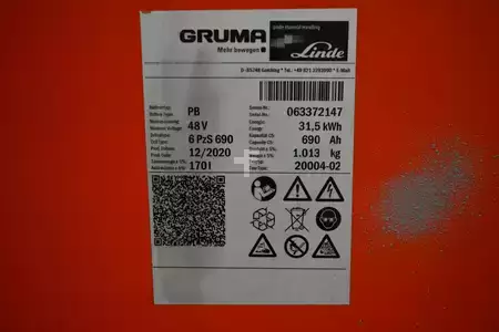 Свинцева кислота 2020  GRUMA 48 Volt 6 PzS 690 Ah (5)