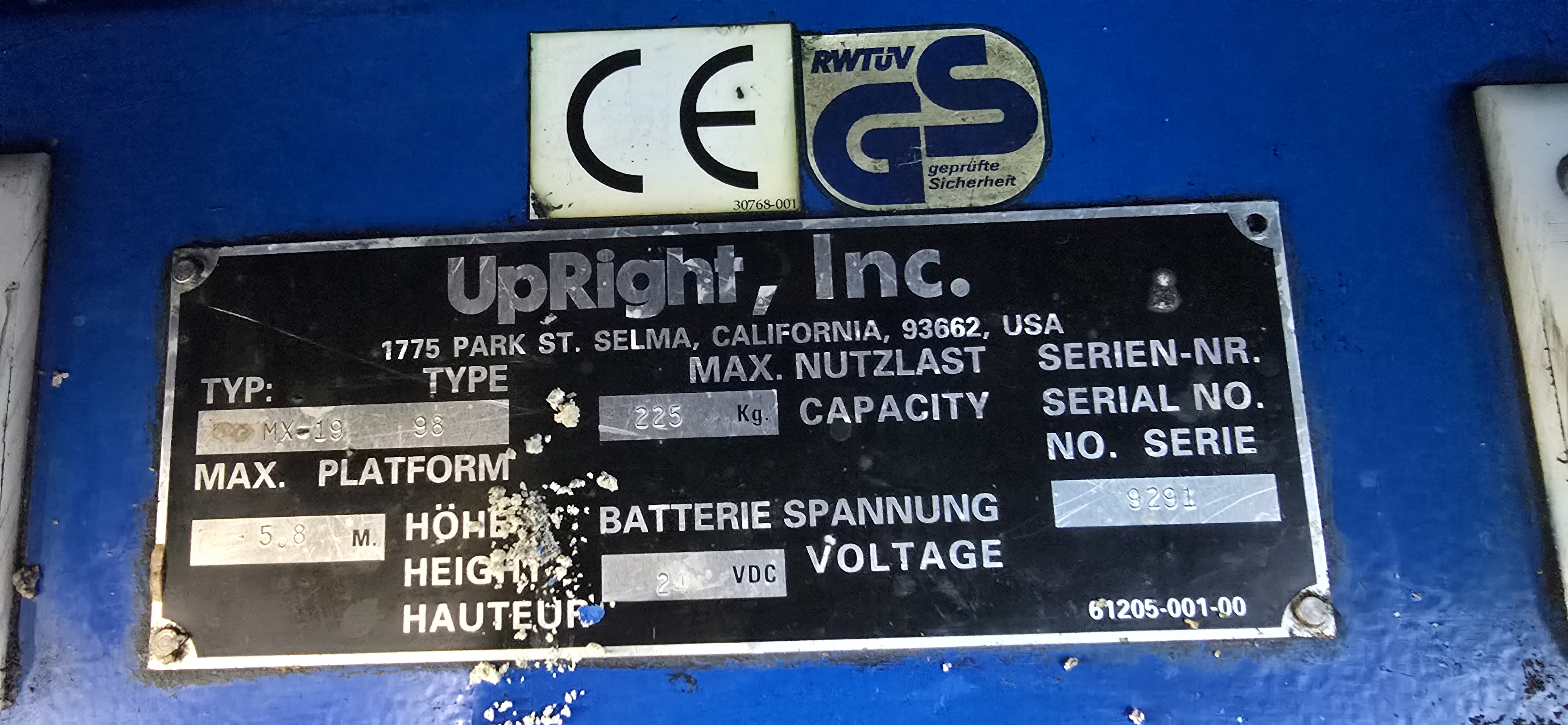 Upright MX19