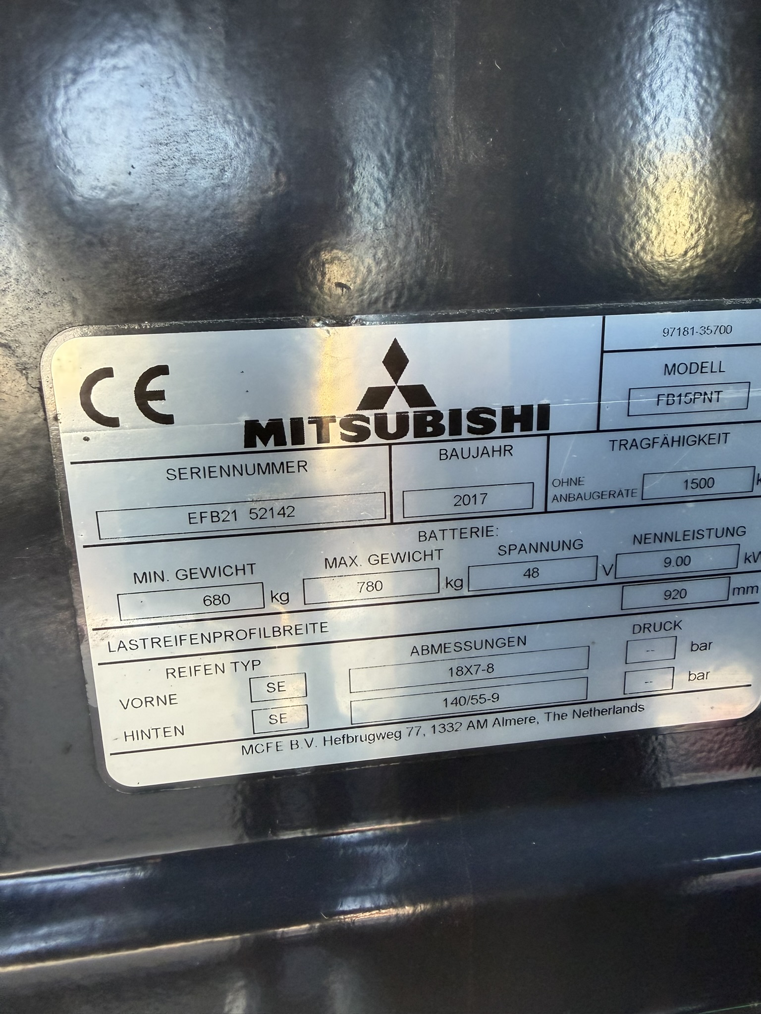 Mitsubishi FB15PNT (Triathlon Li-Ionen Batterie)