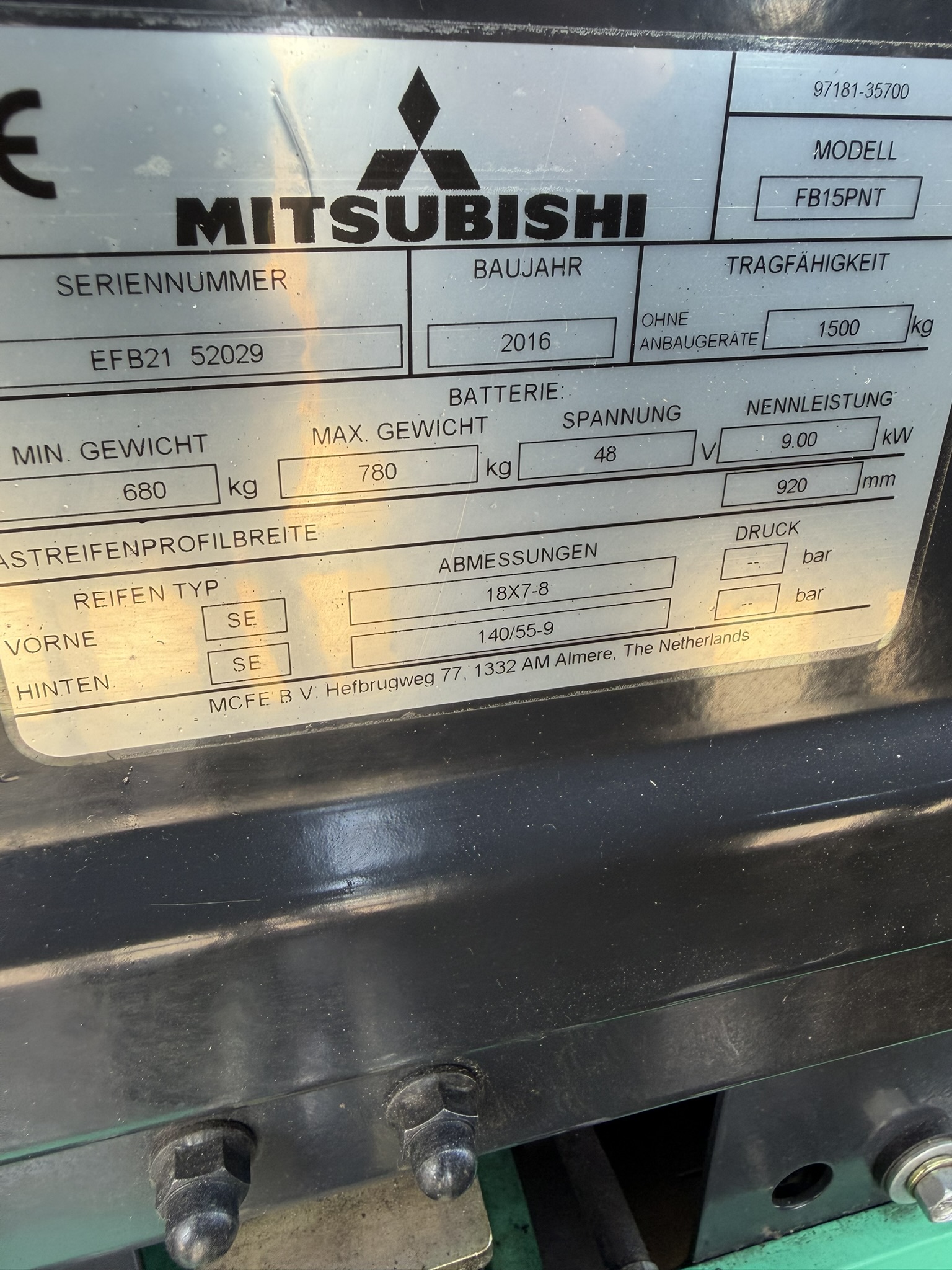 Mitsubishi FB15PNT (Triathlon Li-Ionen Batterie)